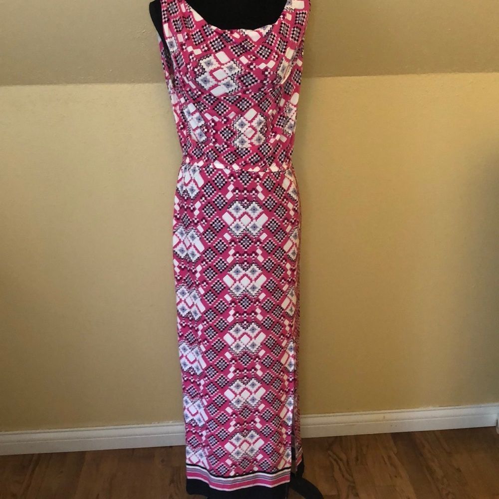 Ellen Tracy Scoop Neck Maxi Dress